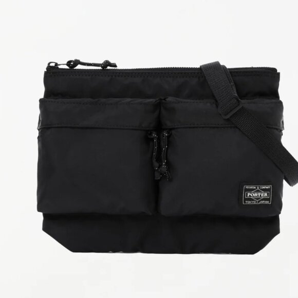 Porter - Yoshida & Co Force Technical Shoulder Bag — Black - Picture 1 of 6